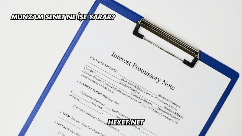 Munzam Senet Ne İşe Yarar?