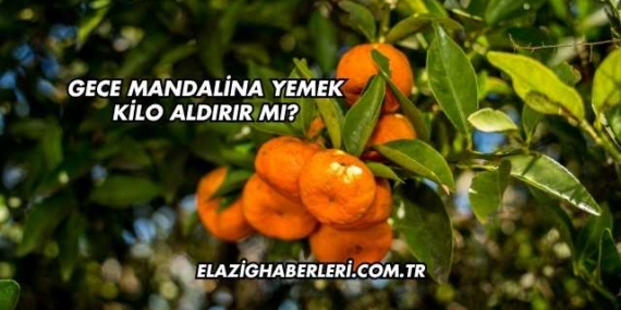 Gece Mandalina Yemek Kilo Aldırır mı?